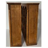 Pair of Oak Display Racks