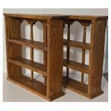 Pair of Oak Display Racks