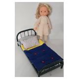 Green Metal Doll Bed + My Friend, Mandy Doll