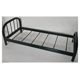 Green Metal Doll Bed + My Friend, Mandy Doll