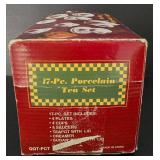 17 Piece Porcelain Miniature Tea Set