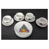 17 Piece Porcelain Miniature Tea Set