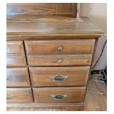 Vintage Mirrored Wood Dresser