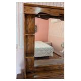 Vintage Mirrored Wood Dresser