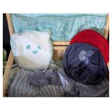 American Girl Bitty Baby Doll Clothing and Wicker Storage Box