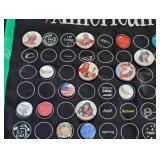 Pair of American Girl Doll Grin Pin Banners and Many Grin Pins