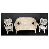 Wicker Doll Chairs and Sofa