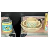 Pair of American Girl Bitty Baby Storage Boxes and Doll Toys