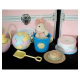 Pair of American Girl Bitty Baby Storage Boxes and Doll Toys