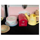 Pair of American Girl Bitty Baby Storage Boxes and Doll Toys