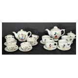 Miniature Mickey Mouse and Belle Disney Tea Sets