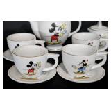 Miniature Mickey Mouse and Belle Disney Tea Sets