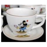 Miniature Mickey Mouse and Belle Disney Tea Sets