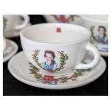 Miniature Mickey Mouse and Belle Disney Tea Sets