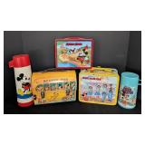 Vintage Disney Mickey Mouse Lunchboxes and Thermoses
