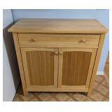 Blonde Wood Kitchen Storage Cabinet