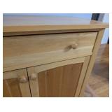 Blonde Wood Kitchen Storage Cabinet
