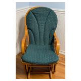 Padded Oak Rocking Chair