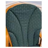 Padded Oak Rocking Chair