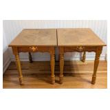 Pair of Oak Side Tables
