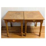 Pair of Oak Side Tables