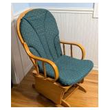 Padded Oak Rocking Chair