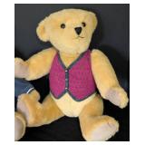 Pair of American Girl Bears including Vtg 1994 Retired Pleasant Company American Girl Teddy Bear Fully Jointed