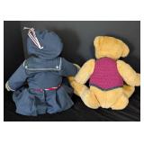 Pair of American Girl Bears including Vtg 1994 Retired Pleasant Company American Girl Teddy Bear Fully Jointed