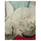 American Girl Bitty Baby Doll Clothing and Wicker Storage Box