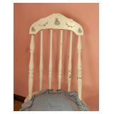 Vintage White Painted Chair and Side Table