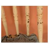 Vintage White Painted Chair and Side Table