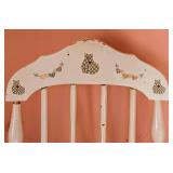 Vintage White Painted Chair and Side Table