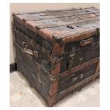 Large Antique Steamer Trunk