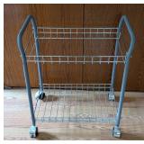 Small Grey Rolling Utility Cart