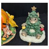 Charming Tails You Sizzle Figurine,  Fitz and Floyd Charming Tails Happy Halloween and More Charming Tails Figurines