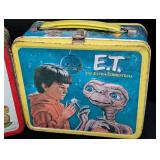 Vintage Movie Lunchboxes including Vintage E.T. Metal Lunch Box