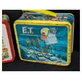 Vintage Movie Lunchboxes including Vintage E.T. Metal Lunch Box