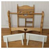 Wood Wall Shelves and Towels Rack