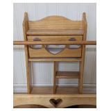 Wood Wall Shelves and Towels Rack