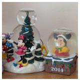 Assorted Disney Figurines and Globes including Disney Snow White, Cinderella, and Sleeping Beauty Christmas Tree