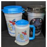 Plastic Disney Cups and Straws