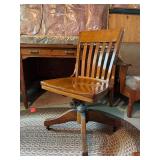 Solid Antique Desk With Chair BRING HELP TO MOVE