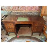 Solid Antique Desk With Chair BRING HELP TO MOVE