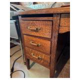 Solid Antique Desk With Chair BRING HELP TO MOVE