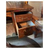 Solid Antique Desk With Chair BRING HELP TO MOVE