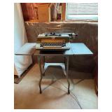 Olivetti Editor 2 Electric Typewriter - WORKS & Metal Desk on Wheels