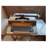 Olivetti Editor 2 Electric Typewriter - WORKS & Metal Desk on Wheels