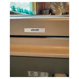 Olivetti Editor 2 Electric Typewriter - WORKS & Metal Desk on Wheels