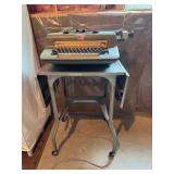 Olivetti Editor 2 Electric Typewriter - WORKS & Metal Desk on Wheels