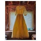 Vintage Yellow Dress With Petticoat